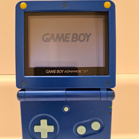 Rare Blue Gameboy Advance SP 100% GENUINE Rockman (Japanese Megaman) #2 - Picture 1 of 8